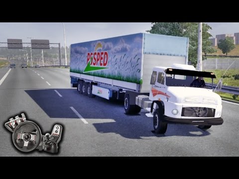 Euro Truck Simulator 2 - Mercedes Benz 1519 - Acelerando com quebrada de asa! - Com Logitech G27