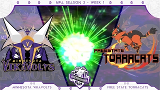 Sandstorm! | Minnesota Vikavolts VS Free State Torracats Week 1 NPA S3 | Pokemon Sun Moon WiFi by aDrive