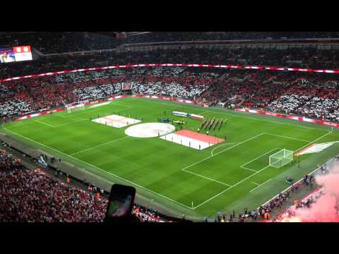 Anglia - Polska 2:0 15/10/2013 poczatek meczu, hymn kibice HD