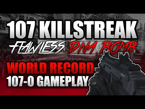 COD Advanced Warfare - World's Longest Killstreak! Insane 107 Kill Flawless Game & DNA BOMB!