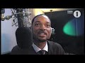 will smith joins chris moyles on the show and chris plays the song! will get's his beat box out.