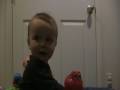 Jackson pulls up from sitting to standing for the first time...although this is right afterwards