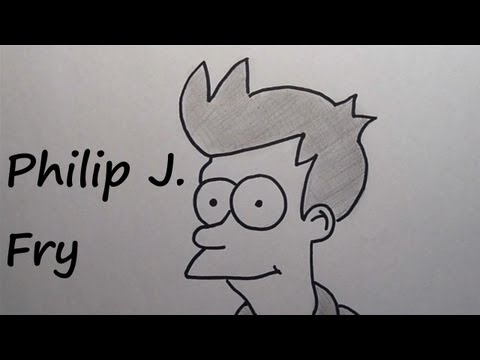 how to draw philip j fry
