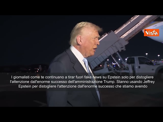 Trump: Giornali usano fake news su Epstein per distogliere attenzione da successi Governo SOTT