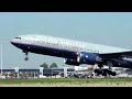 United 777 taking off from Schiphol @ the kaagbaan. It was a very hot day and the metal from the tripod expended because of that smooth panning was impossible with this tripod so forgive me for that. First time I went to schiphol for the first time with my Sanyo HD2