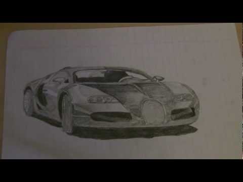 Bugatti Veyron Pencil Drawing_Sportkocsi vide�k