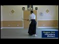 AIKIDO - basic 8 directional bokken cut (Happo Giri) demonstrated by Dunken Francis of the Institute of Aikido Auckland