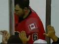 Cory Sarich hits Patrick Marleau with a huge hit