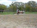 Rachel jumping Chester