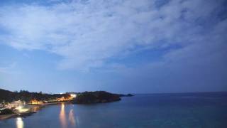 Timelapse Okinawa Moonlit night