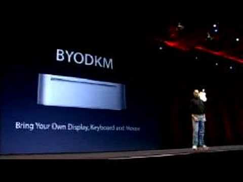 Mac Mini - Here we see Steve Jobs introducing the first ever Mac mini computer.