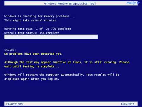 how to memory test windows 7