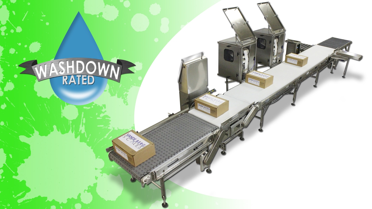 Washdown Case Labeling: Aligning, Weighing, Labeling & Scanning