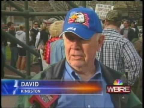 RCO64 - Crowds of 400 to 500 people attended the Tax Day Tea Party in Wilkes-Barre PA to protest the big government tax and spend policies in Washington and to stop ...