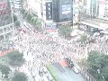 Hachiko Crossing in Shibuya -- Great view from 9th floor of Excel Hotel!