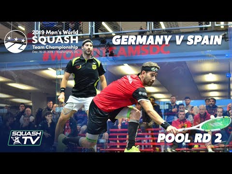 Squash: Germany v Spain - Men's World Team Champs 2019 - Pool Rd 2 Highlights