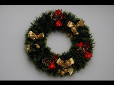 Как сделать елочный венок Как сделать елочный венок