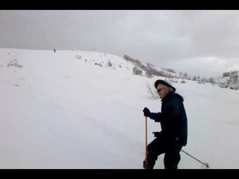 Ronald and Anjali ski Emigration Canyon