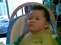 Edmond sleeps while eating