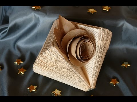 Deko basteln mit alten Buchseiten / Tinker deco of old book pages – einfach