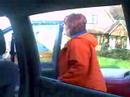 Kavik getting into the car