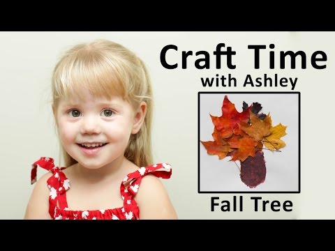 Use Autumn Leaves to Make a Fall Tree - Craft Time with Ashley