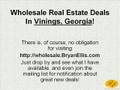 Vinings Wholesale Real Estate Deals - Cobb County - ...