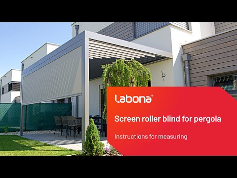Instructions for measuring - screen roller blind for pergola