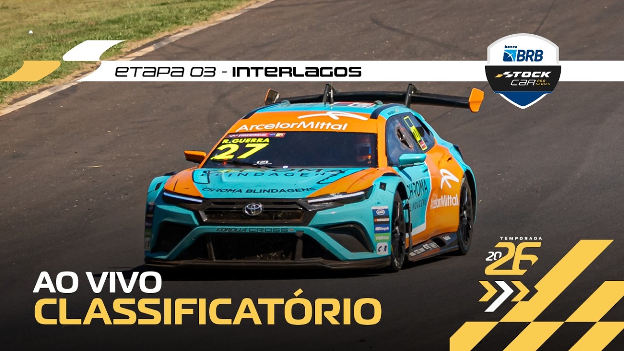 STOCK CAR BRB 2026 AO VIVO | 3ª ETAPA - TREINO CLASSIFICATÓRIO | INTERLAGOS, SP
