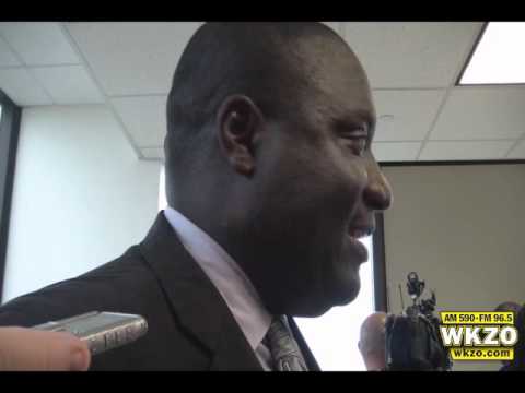 Kalamazoo Mayor Bobby Hopewell speaks with the media following the introduction of an 8-story, 24-million-dollar development in Downtown Kalamazoo. Kalamazoo Mayor Bobby Hopewell speaks with the media following the introduction of an 8-story, 24-million-dollar development in Downtown Kalamazoo.