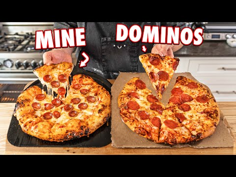 Play this video Making Dominos Pizza At Home 2 Ways  But Better