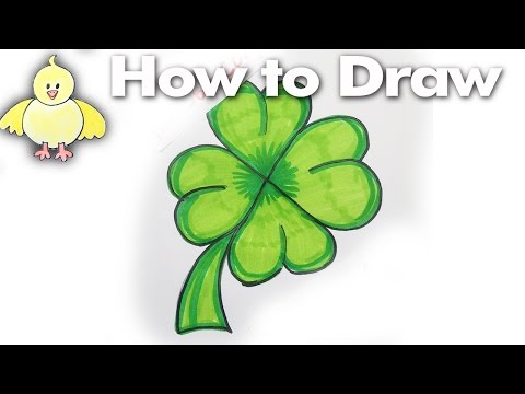 video-linktoworks-How to Draw a Cartoon Shamrock | 4-Leaf Clover Step by...
