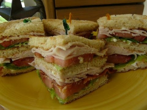 sandwich - An American favorite for decades...CLASSIC DOUBLE-DECKER CLUB SANDWICH, also know as a CLUBHOUSE SANDWICH. This popular sandwich is made with sliced turkey, ...