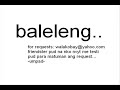 Baleleng bisrock version