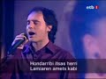 grabaci�n obtenida de etb1 del tema de txomin 'itsasoan', interpretado por estitxu pinatxo y xavier san sebastian.