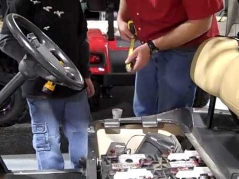 how to fill golf cart batteries
