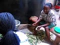 Peeling Matooke in a Dining Kitchen _ Kampala, UGANDA