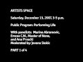 Public Program: Performing Life part 1of4