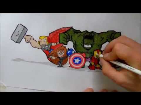 how to draw avengers