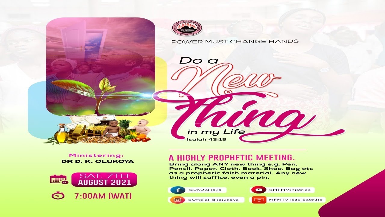 Live: MFM August 2021 PMCH - Do A New Thing In My Life (Power Must Change Hands Live Stream) Live: MFM August 2021 PMCH - Do A New Thing In My Life (Power Must Change Hands Live Stream)