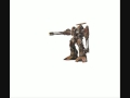 Giant Robot Mech VS. Taxicab driver.- Gunfight in the parking lot. Giant Robot Mech VS. Taxicab driver.- Gunfight in the parking lot.