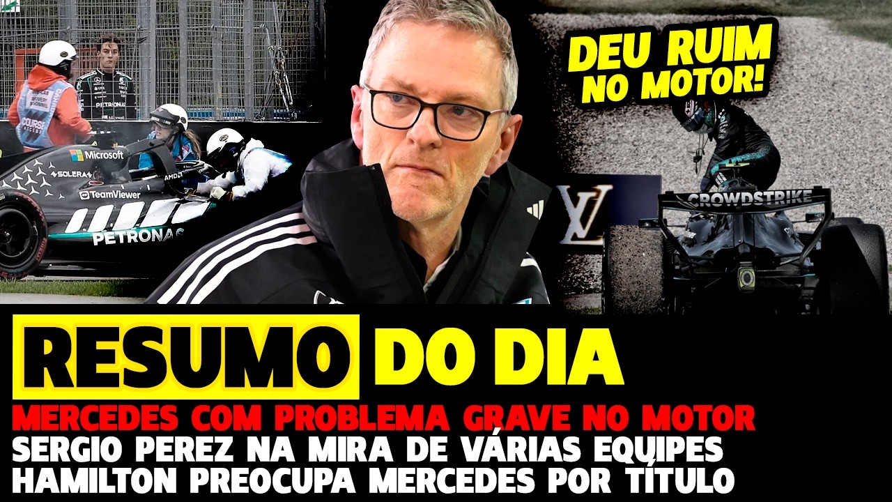 🚨MERCEDES ENCONTRA DEFEITO NO MOTOR E SITUAÇÃO É PREOCUPANTE, PEREZ NA MIRA DE EQUIPES | FÓRMULA 1