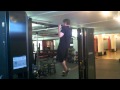 Isometric Chin Hold Challenge - holding the Neutral grip pull up bars, have a friend time you when you reach the top of a pull up (if you can't do one then jump or use a box) hold yourself at the top for as long as possible, when your chin dips below the bar the time stops. longest time with chin above the bar wins! 