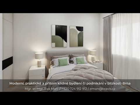 Video Prodej moderního, prostorného ateliéru 2+kk, 73m², šatna, parkovací stání, Lipůvka u Brna