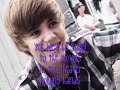 justin bieber pick me and baby lyrics on screen
