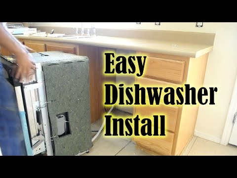 how to install a new dishwasher from scratch