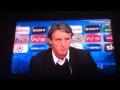 Tevez refuses to play, he will never play again, mancini. Bayern Munich vs Man City, 27/09/2011