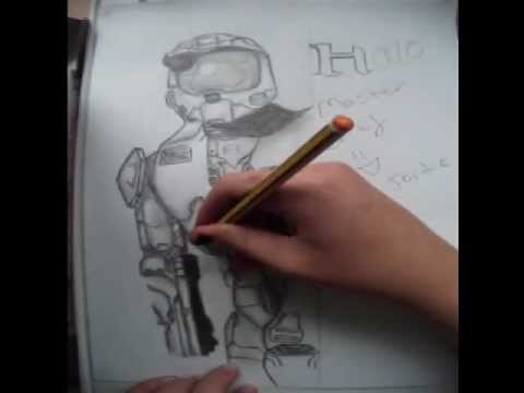 how to draw master chief