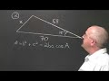 Using the Cosine Law Using the Cosine Law