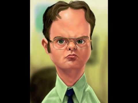 how to draw dwight schrute